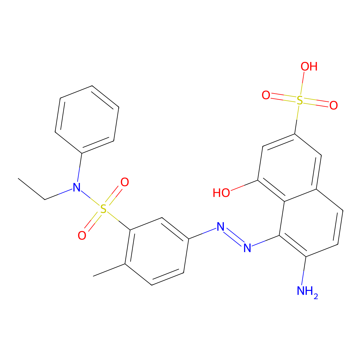 6-Amino-5-((3-((ethylphenylamino)sulphonyl)-4-methylphenyl)azo)-4-hydroxynaphthalene-2-sulphonic acid molecular structure, CAS 12217-35-5