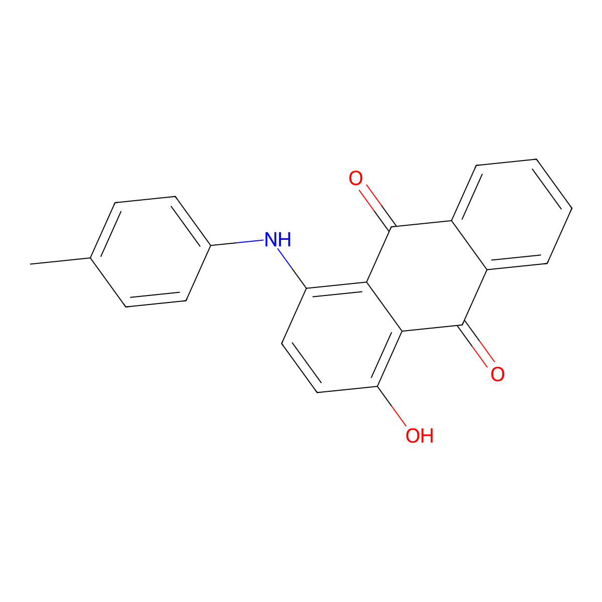 Solvent Violet 13 molecular structure, CAS 12217-81-1