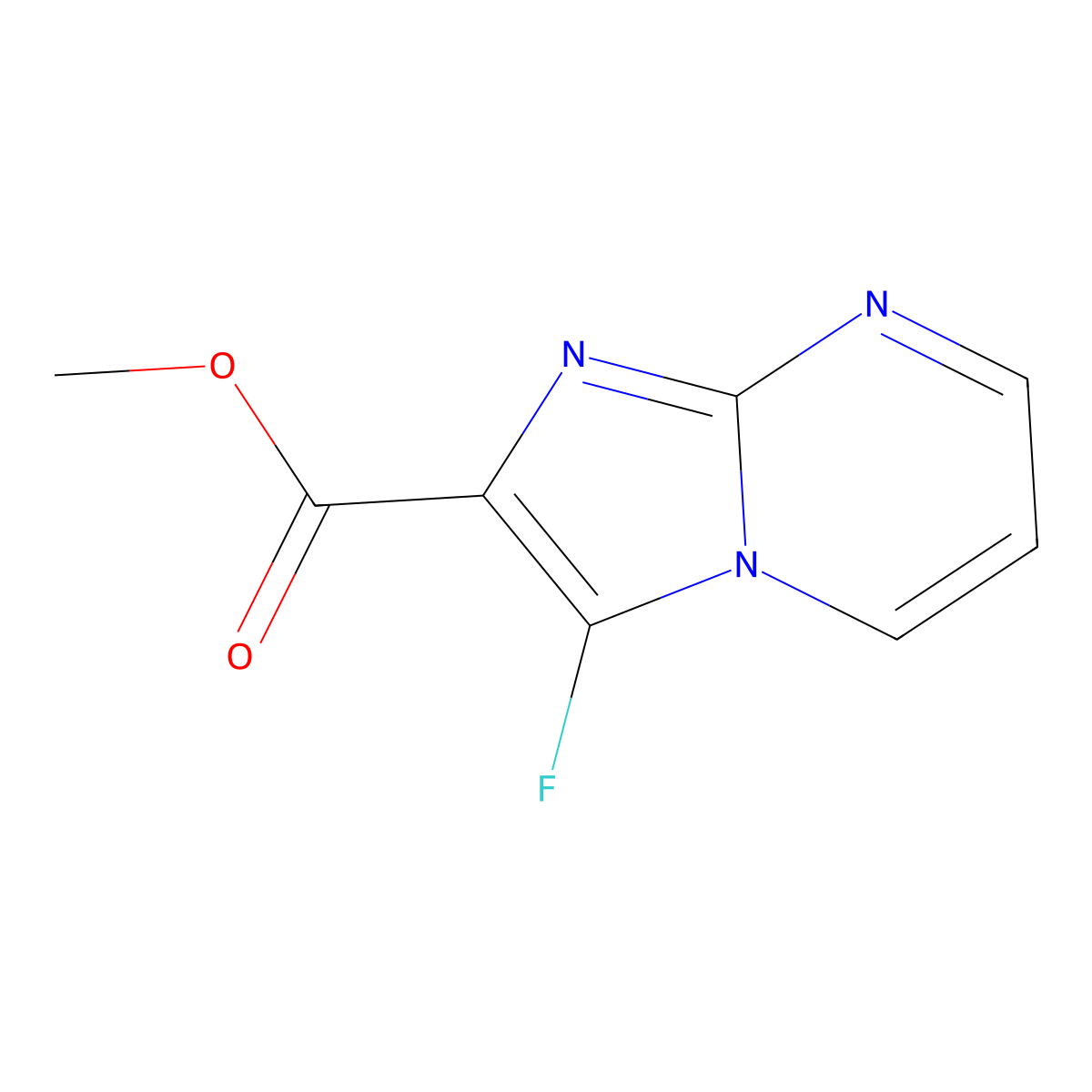 Methyl 3-fluoroimidazo[1,2-a]pyrimidine-2-carboxylate molecular structure, CAS 1221715-46-3