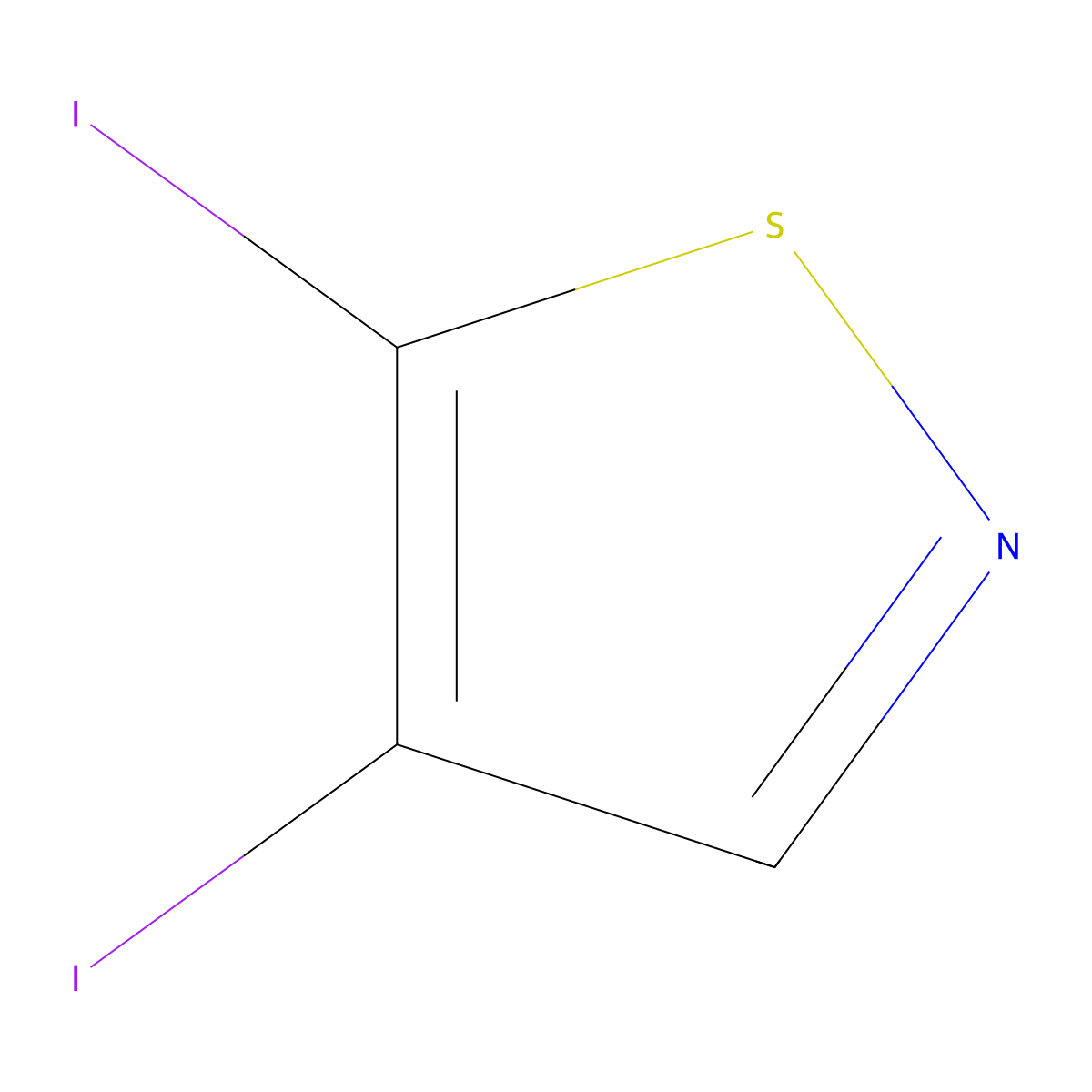 4,5-Diiodoisothiazole molecular structure, CAS 1221715-57-6