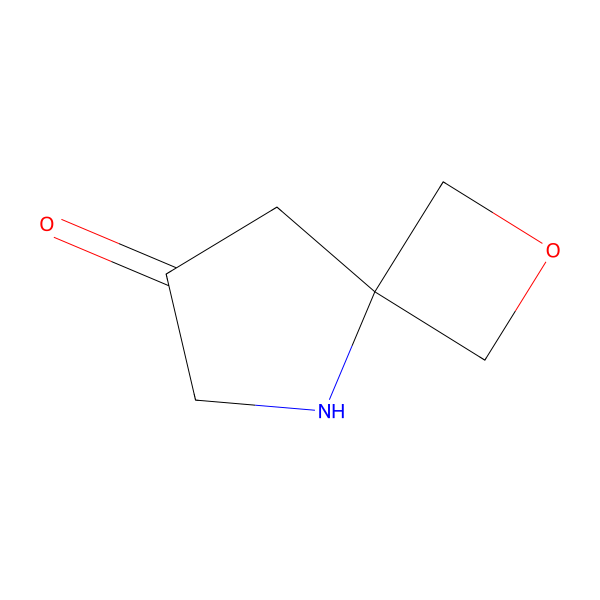 2-Oxa-5-azaspiro[3.4]octan-7-one molecular structure, CAS 1221715-92-9