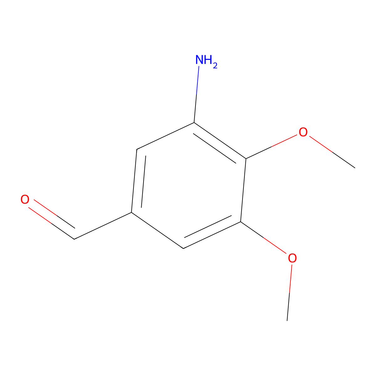 3-Amino-4,5-dimethoxybenzaldehyde molecular structure, CAS 1221716-02-4