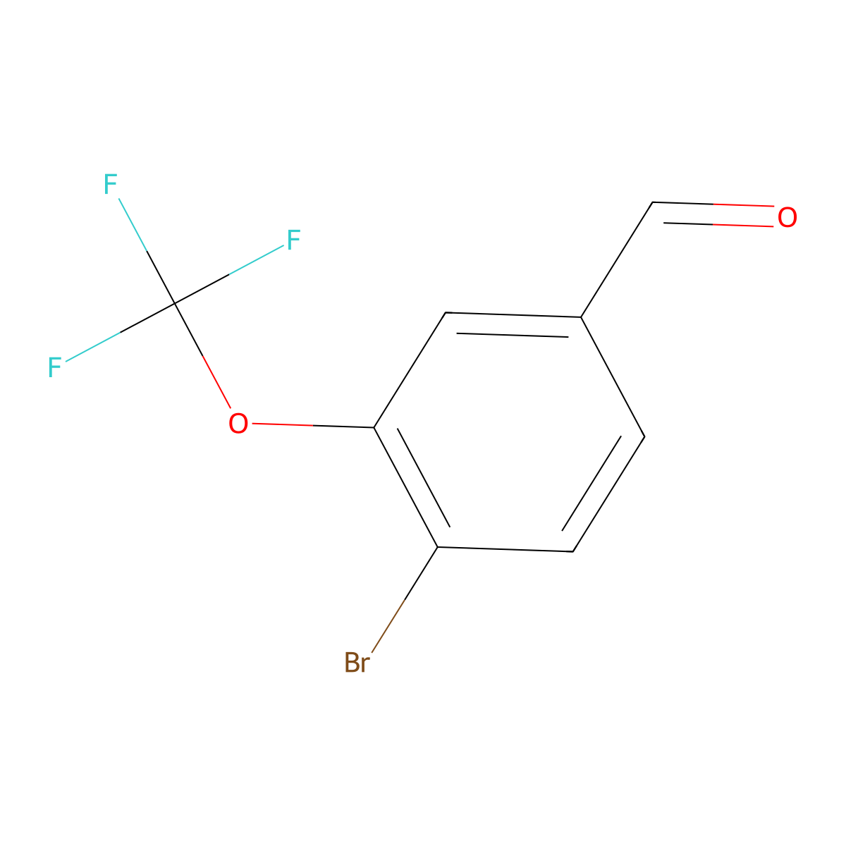 4-Bromo-3-(trifluoromethoxy)benzaldehyde molecular structure, CAS 1221716-04-6