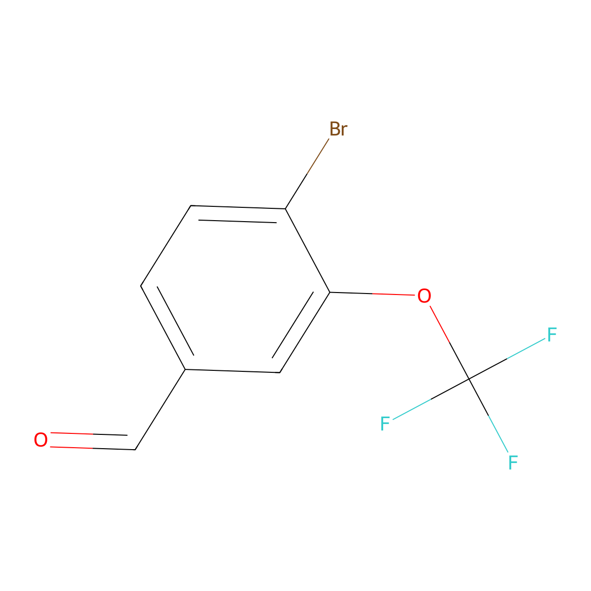 4-Bromo-3-(trifluoromethoxy)benzaldehyde molecular structure, CAS 1221716-04-6