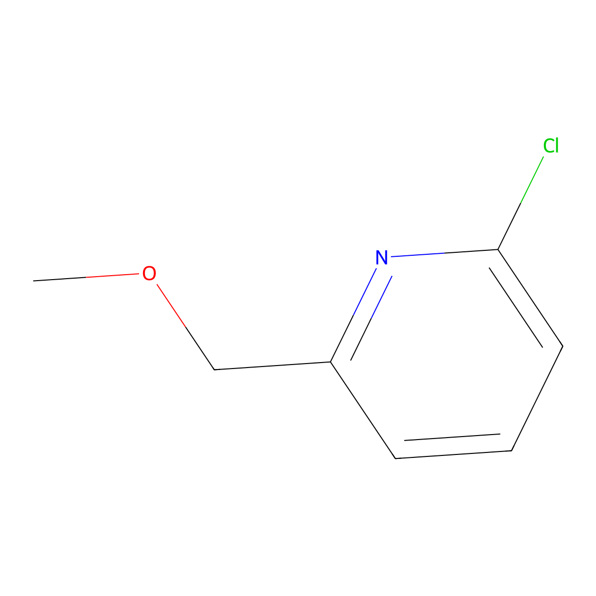 2-Chloro-6-(methoxymethyl)pyridine molecular structure, CAS 1221718-94-0