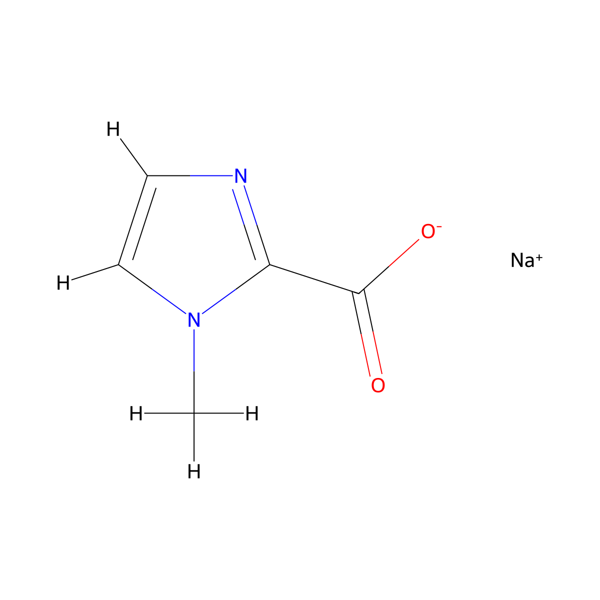 sodium 1-methyl-1H-imidazole-2-carboxylate molecular structure, CAS 1221722-24-2
