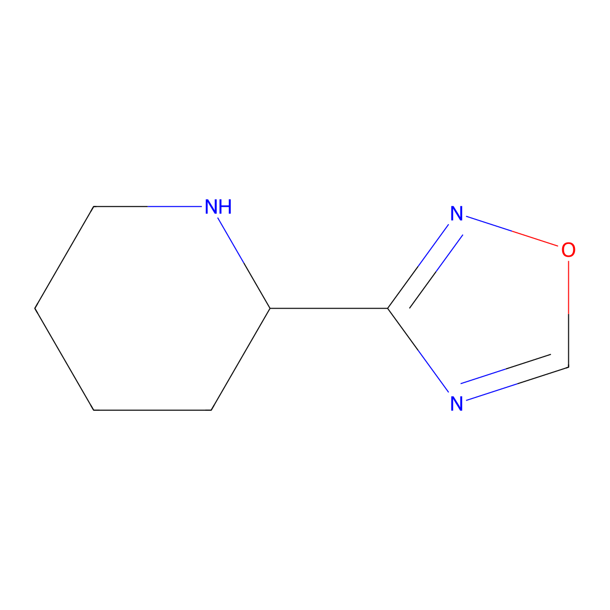 3-(Piperidin-2-yl)-1,2,4-oxadiazole molecular structure, CAS 1221722-28-6