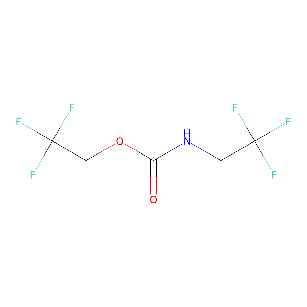 2,2,2-trifluoroethyl N-(2,2,2-trifluoroethyl)carbamate molecular structure, CAS 1221722-29-7