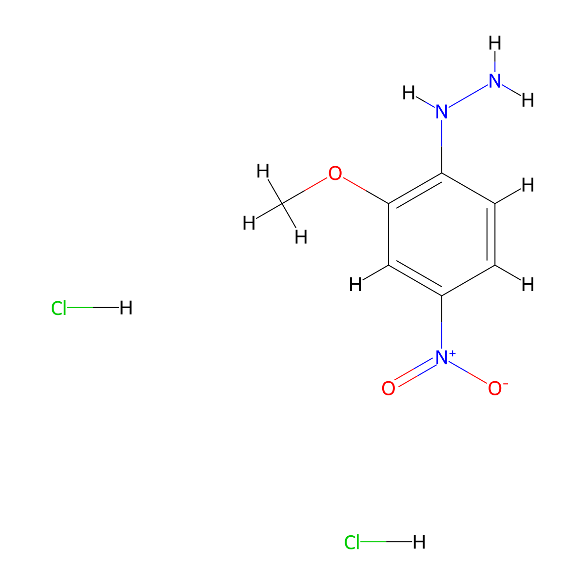 (2-Methoxy-4-nitrophenyl)hydrazine dihydrochloride molecular structure, CAS 1221722-31-1