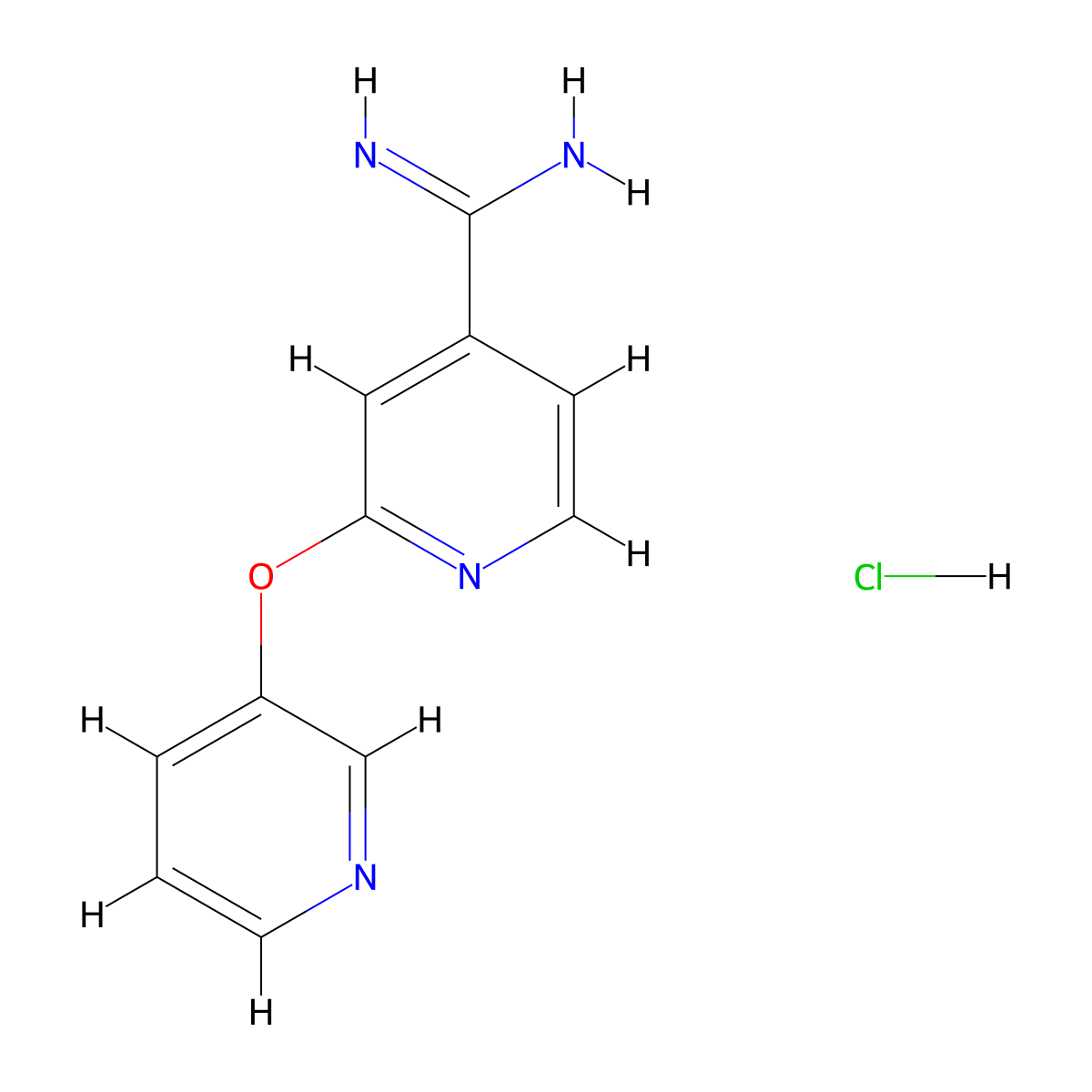2-(Pyridin-3-yloxy)pyridine-4-carboximidamide hydrochloride molecular structure, CAS 1221722-34-4