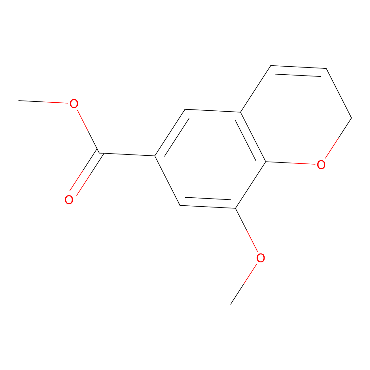methyl 8-methoxy-2H-chromene-6-carboxylate molecular structure, CAS 1221722-42-4