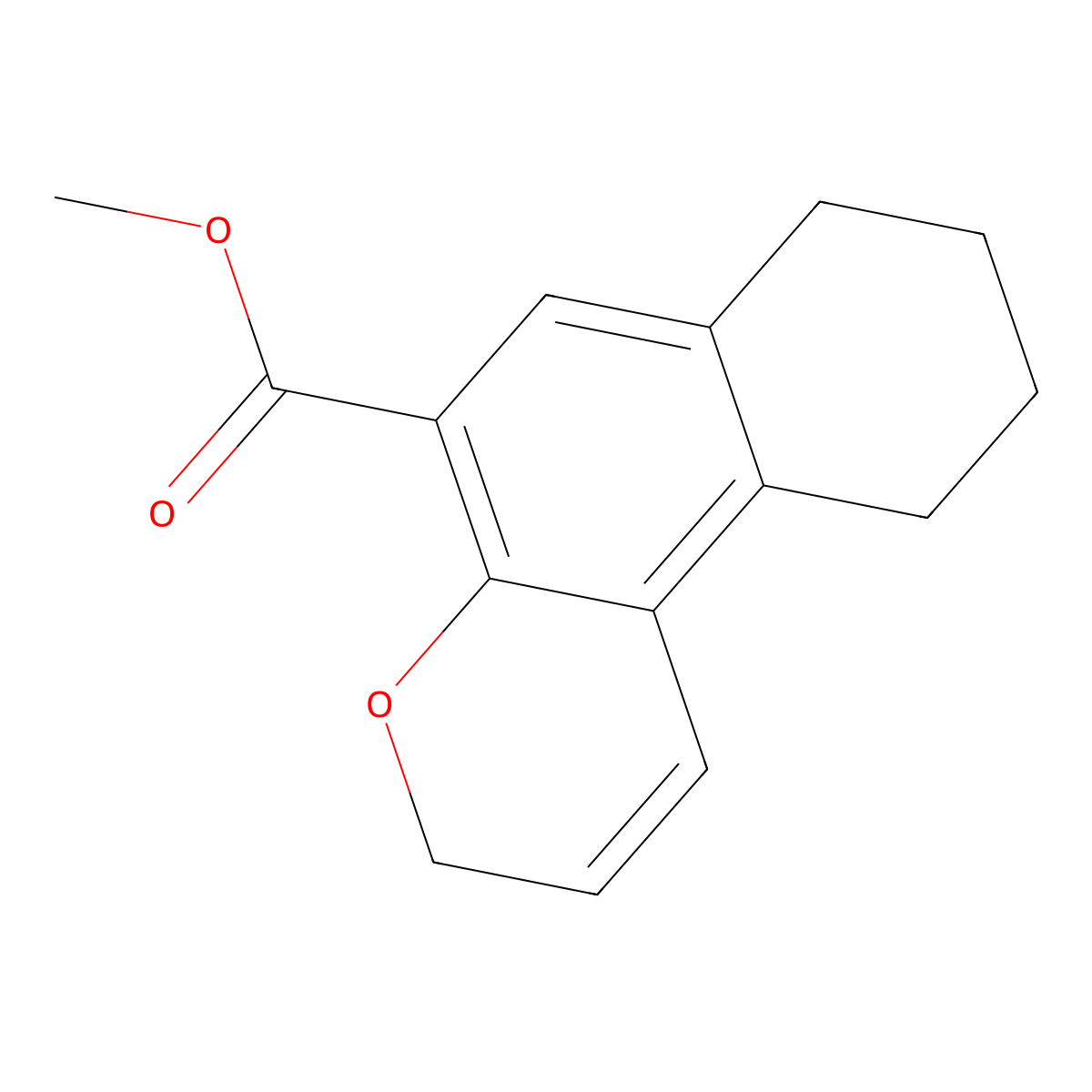 methyl 3H,7H,8H,9H,10H-cyclohexa[f]chromene-5-carboxylate molecular structure, CAS 1221722-44-6