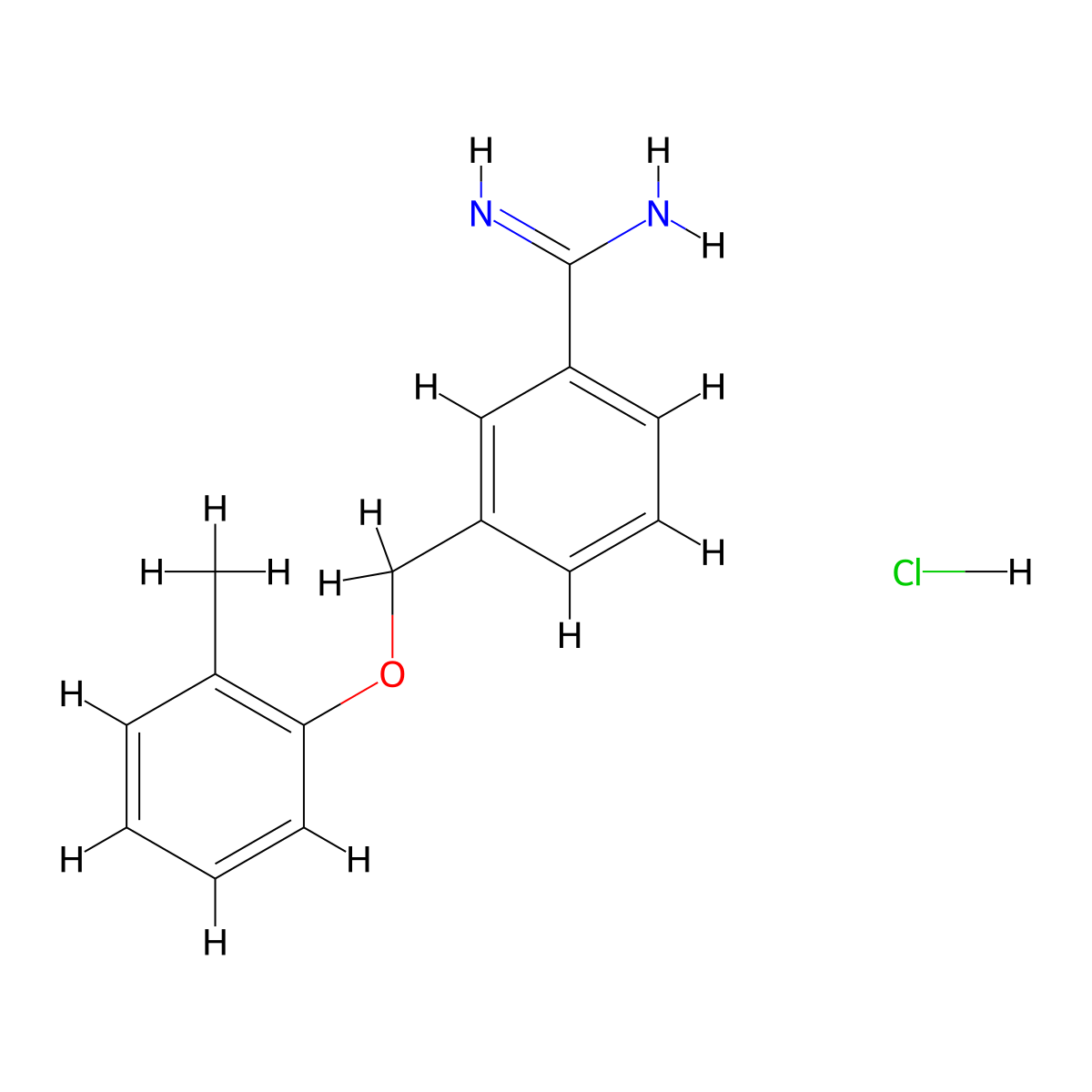 3-(2-Methylphenoxymethyl)benzene-1-carboximidamide hydrochloride molecular structure, CAS 1221722-50-4