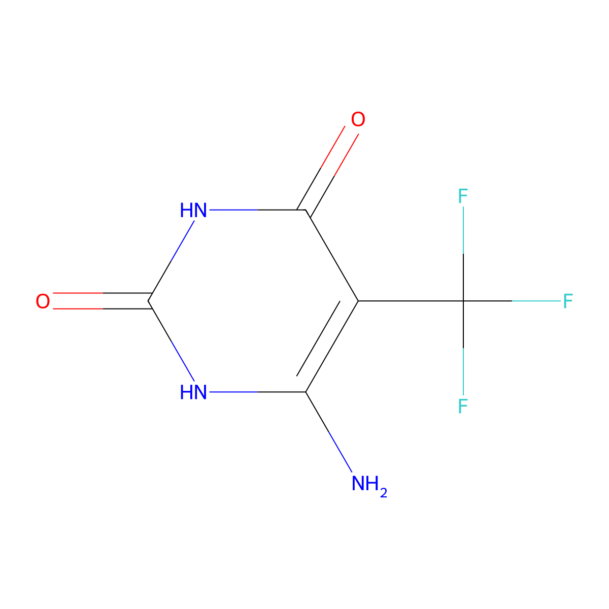 6-Amino-5-(trifluoromethyl)-1,2,3,4-tetrahydropyrimidine-2,4-dione molecular structure, CAS 1221722-68-4
