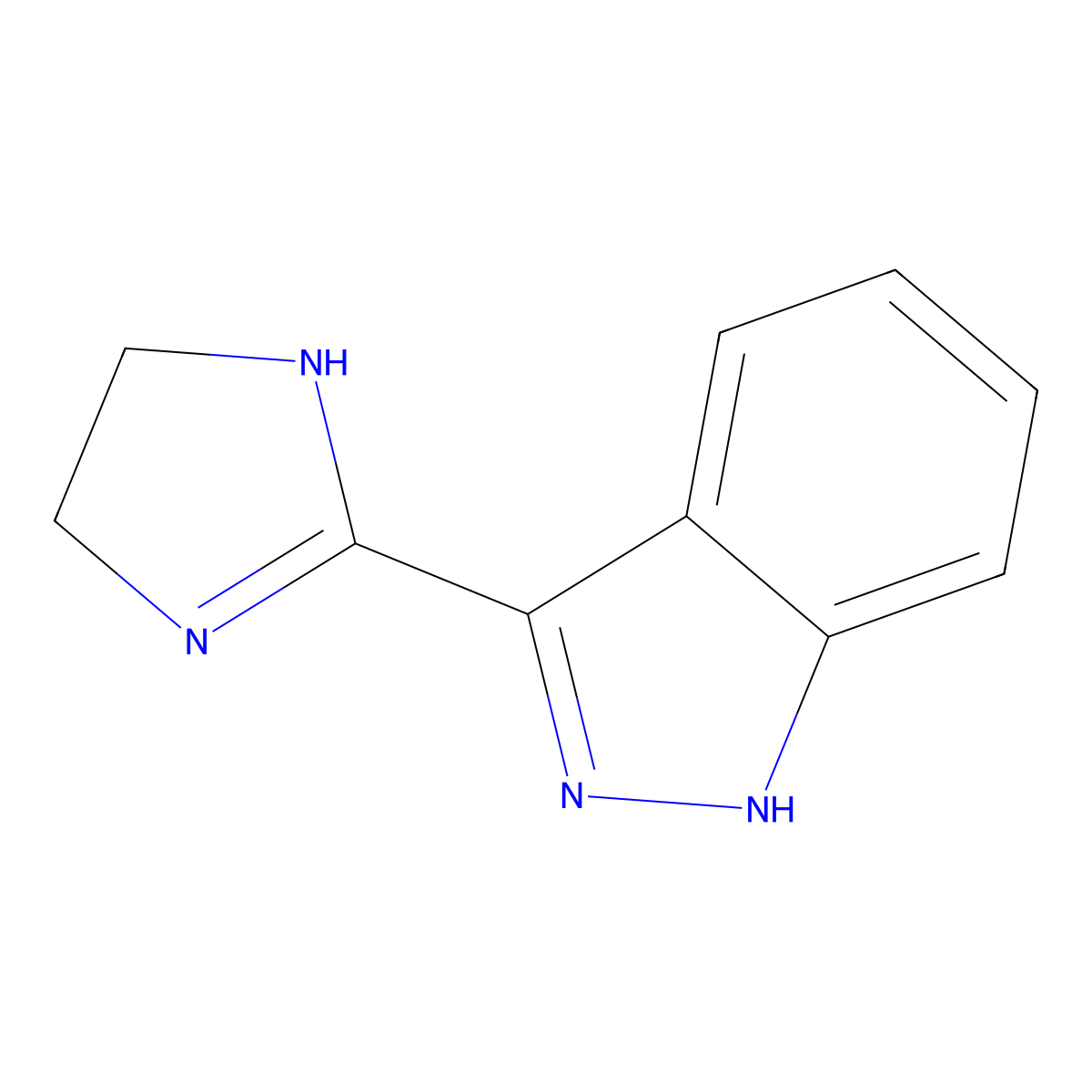 3-(4,5-dihydro-1H-imidazol-2-yl)-1H-indazole molecular structure, CAS 1221722-78-6