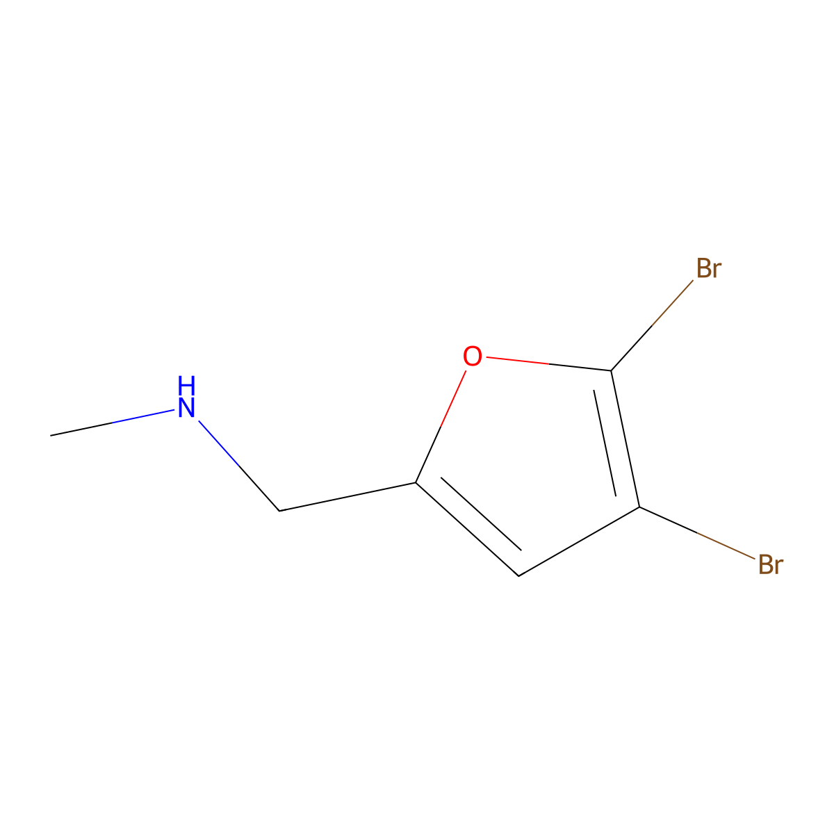 [(4,5-Dibromofuran-2-yl)methyl](methyl)amine molecular structure, CAS 1221722-79-7