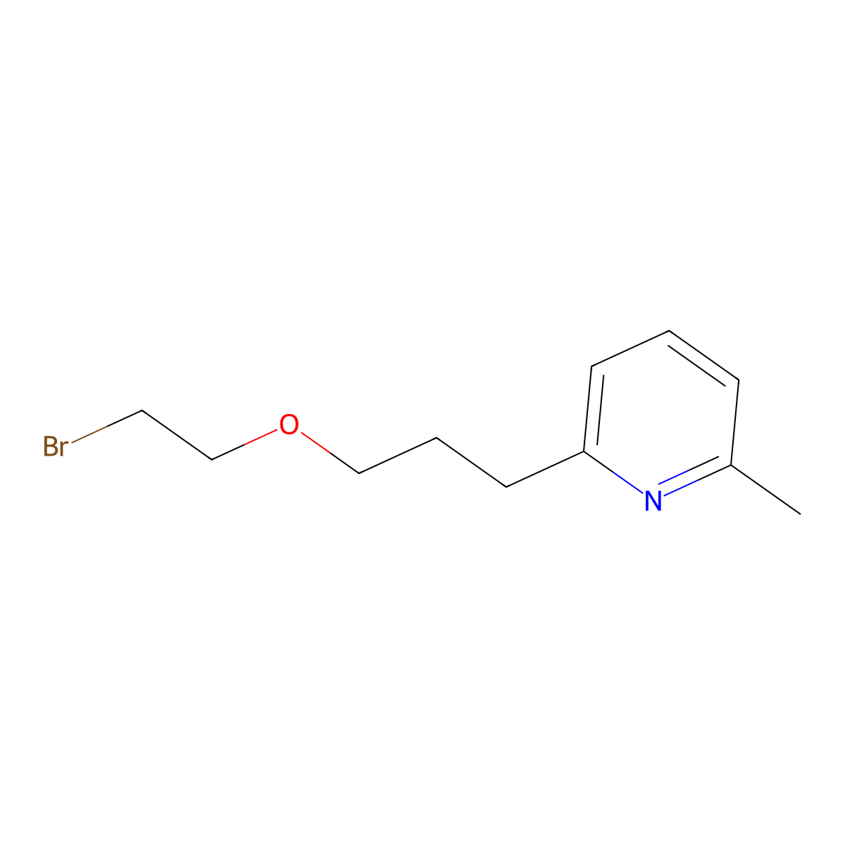 2-[3-(2-Bromoethoxy)propyl]-6-methylpyridine molecular structure, CAS 1221722-80-0
