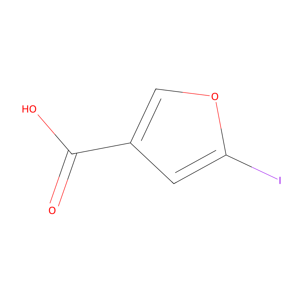 5-Iodofuran-3-carboxylic acid molecular structure, CAS 1221722-85-5