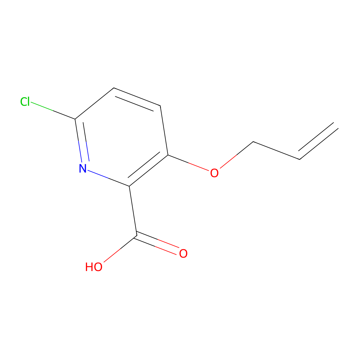 6-Chloro-3-(2-propen-1-yloxy)-2-pyridinecarboxylic acid molecular structure, CAS 1221722-90-2