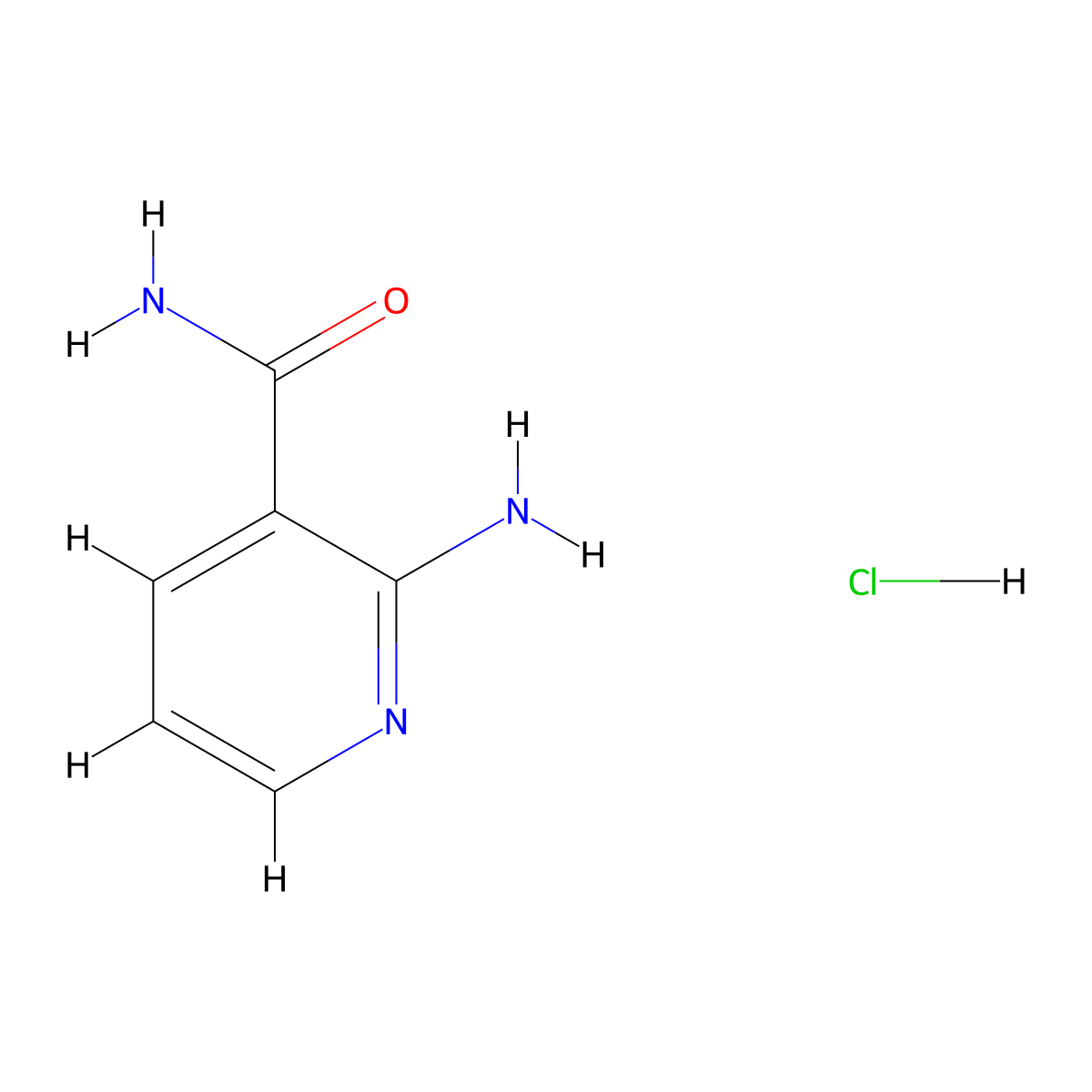 2-Aminopyridine-3-carboxamide hydrochloride molecular structure, CAS 1221723-00-7