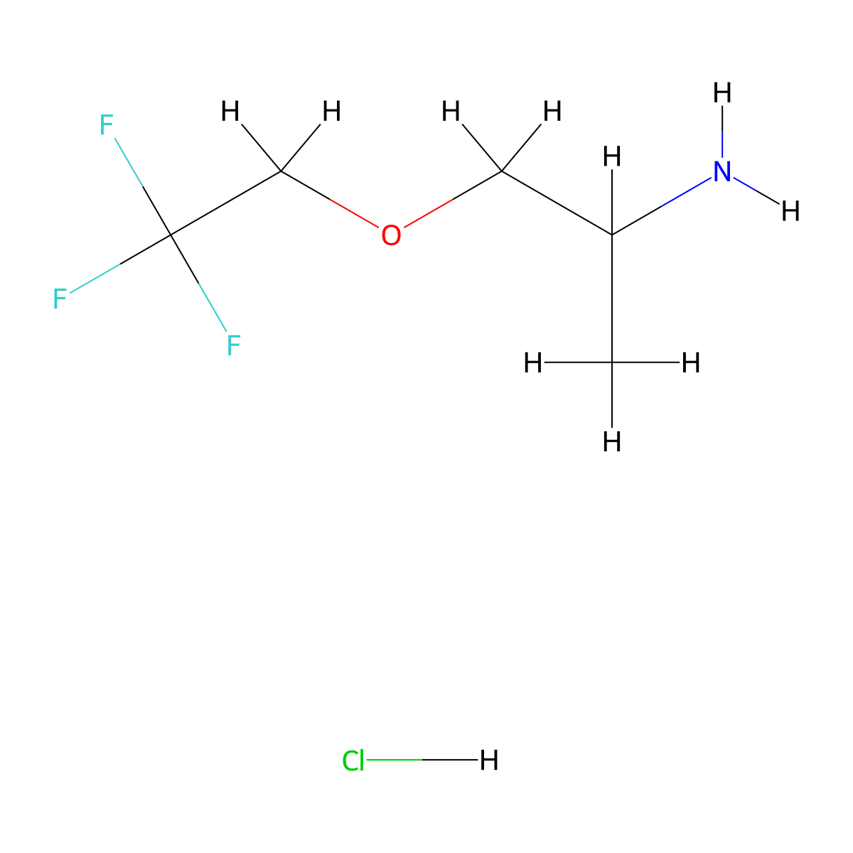 1-(2,2,2-Trifluoroethoxy)propan-2-amine hydrochloride molecular structure, CAS 1221723-04-1