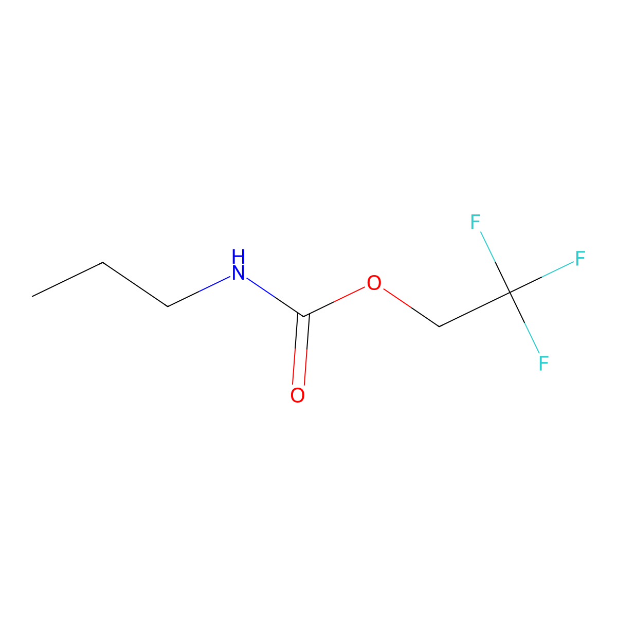 2,2,2-trifluoroethyl N-propylcarbamate molecular structure, CAS 1221723-10-9