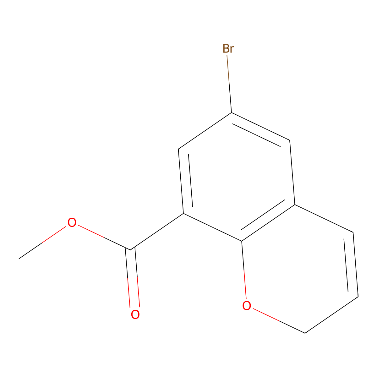 methyl 6-bromo-2H-chromene-8-carboxylate molecular structure, CAS 1221723-11-0