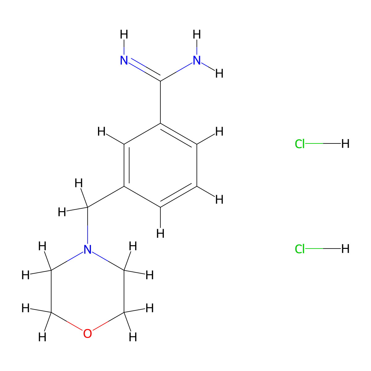 3-(Morpholin-4-ylmethyl)benzene-1-carboximidamide dihydrochloride molecular structure, CAS 1221723-13-2