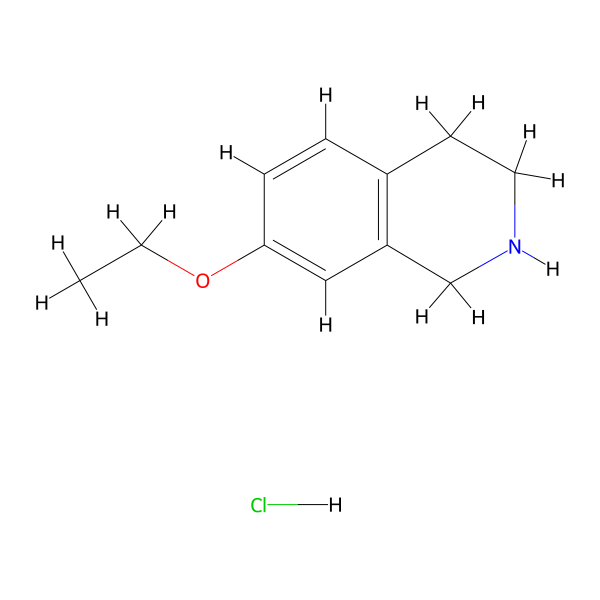7-Ethoxy-1,2,3,4-tetrahydroisoquinoline hydrochloride molecular structure, CAS 1221723-15-4