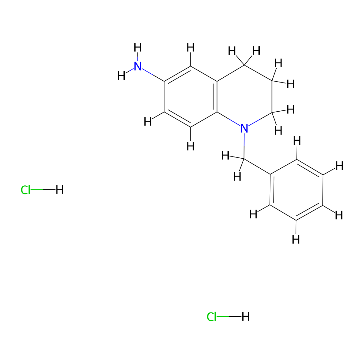 1-Benzyl-1,2,3,4-tetrahydroquinolin-6-amine dihydrochloride molecular structure, CAS 1221723-21-2