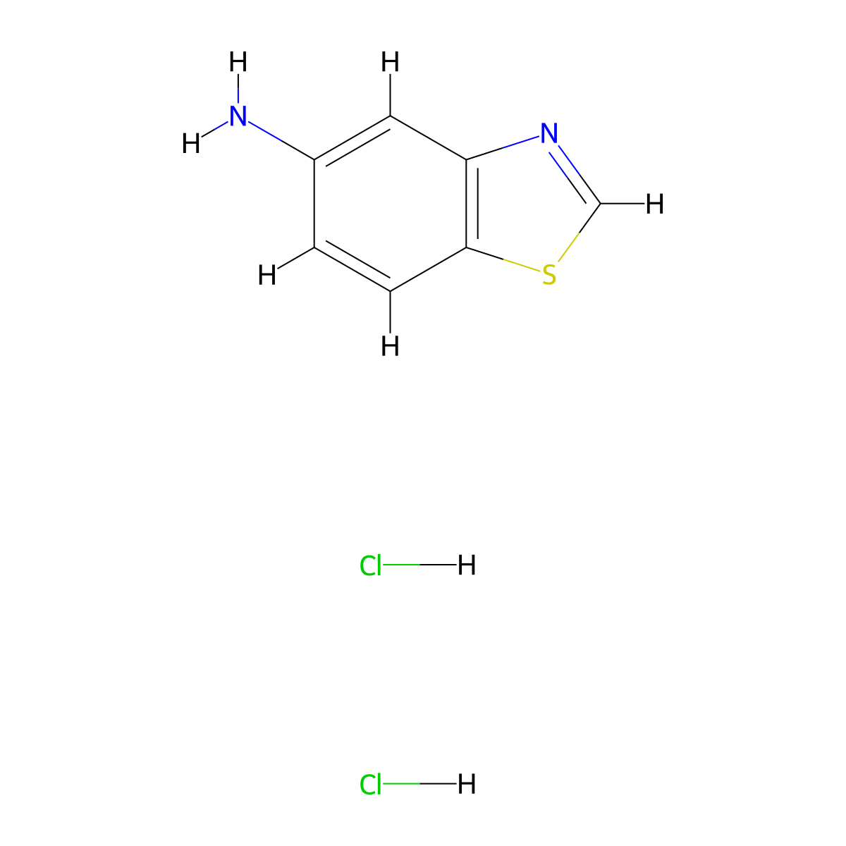 1,3-Benzothiazol-5-amine dihydrochloride molecular structure, CAS 1221723-41-6