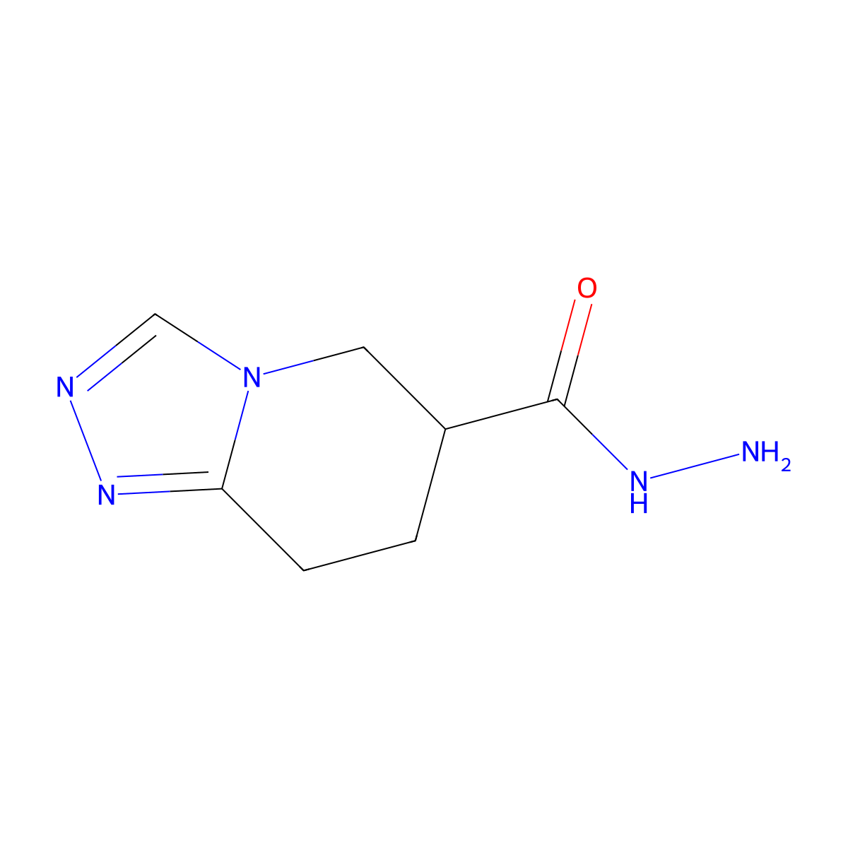 5H,6H,7H,8H-[1,2,4]triazolo[4,3-a]pyridine-6-carbohydrazide molecular structure, CAS 1221723-49-4