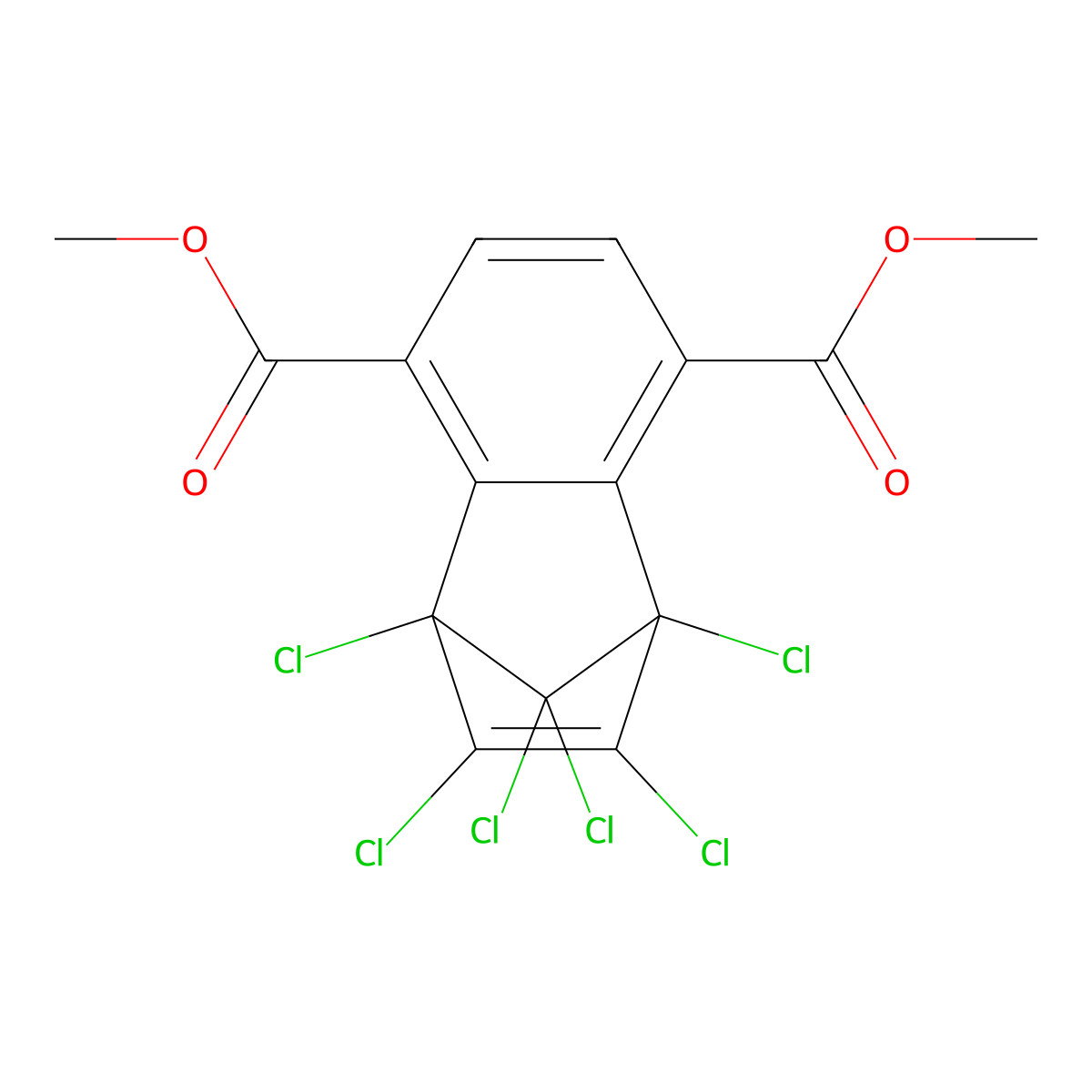 3,6-Dimethyl 1,8,9,10,11,11-hexachlorotricyclo[6.2.1.0^{2,7}]undeca-2,4,6,9-tetraene-3,6-dicarboxylate molecular structure, CAS 1221723-51-8