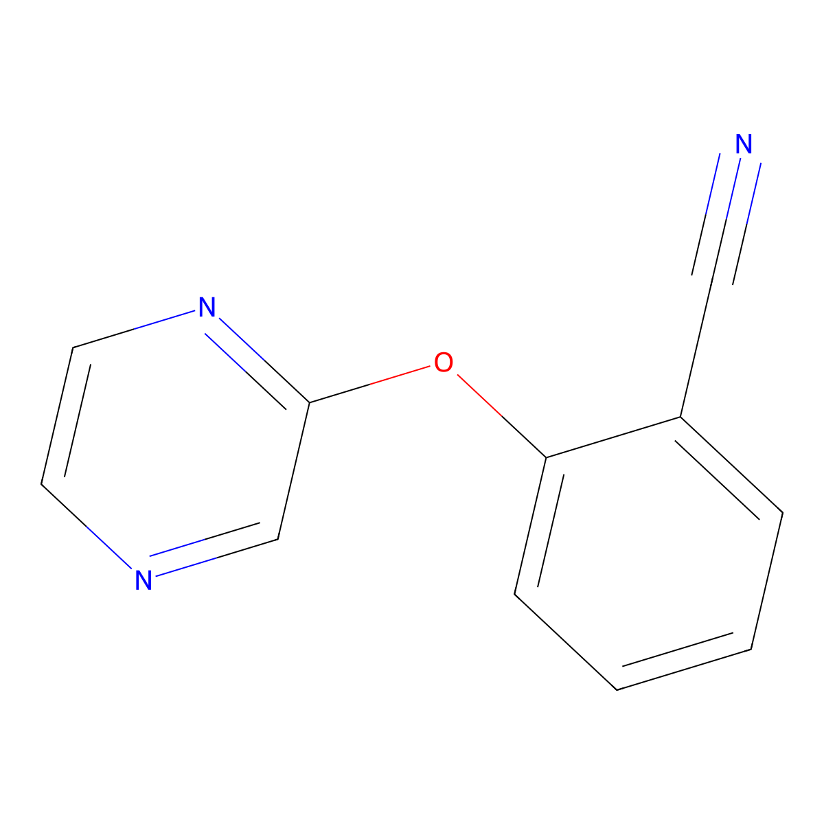 2-(Pyrazin-2-yloxy)benzonitrile molecular structure, CAS 1221723-55-2