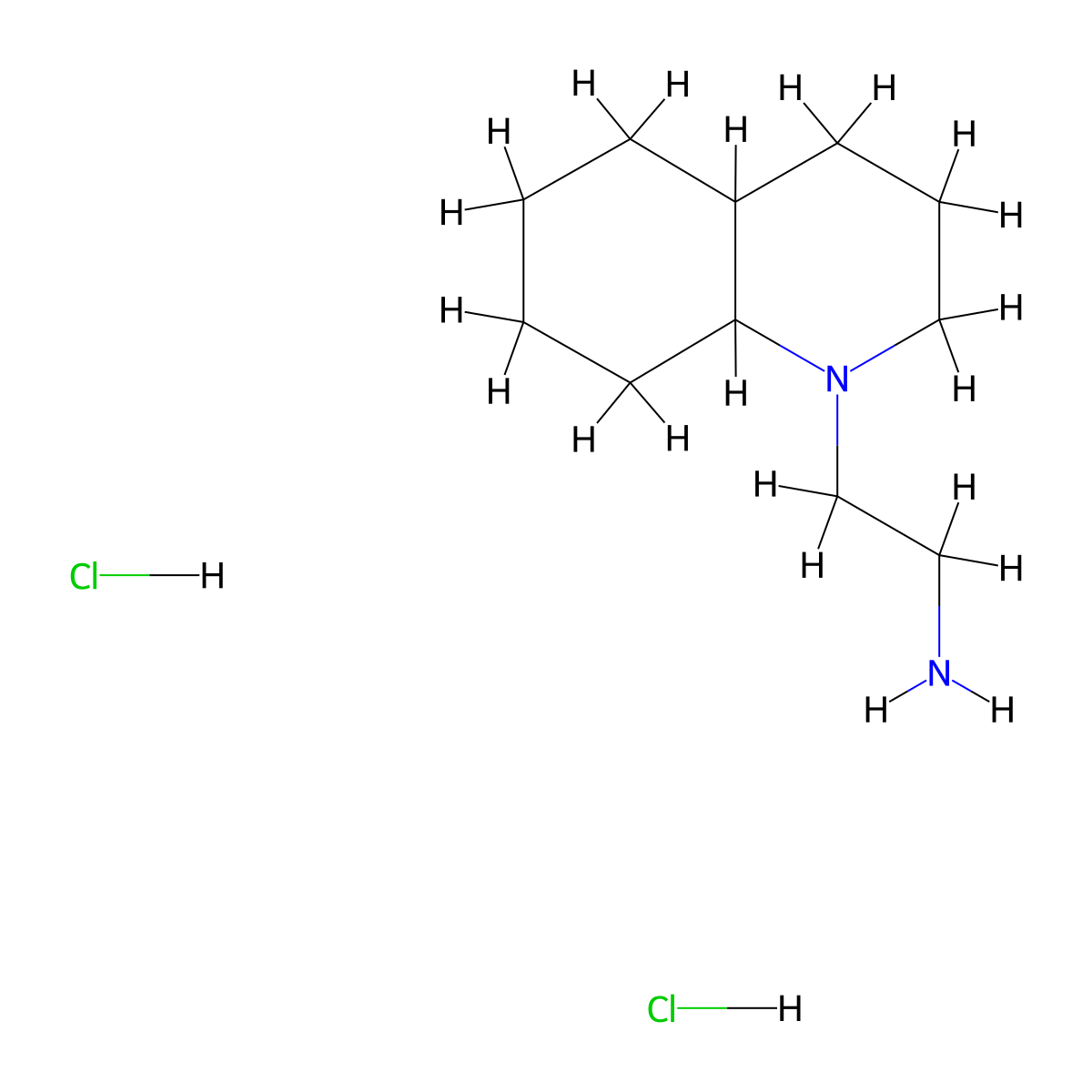 2-(Decahydroquinolin-1-yl)ethan-1-amine dihydrochloride molecular structure, CAS 1221723-56-3