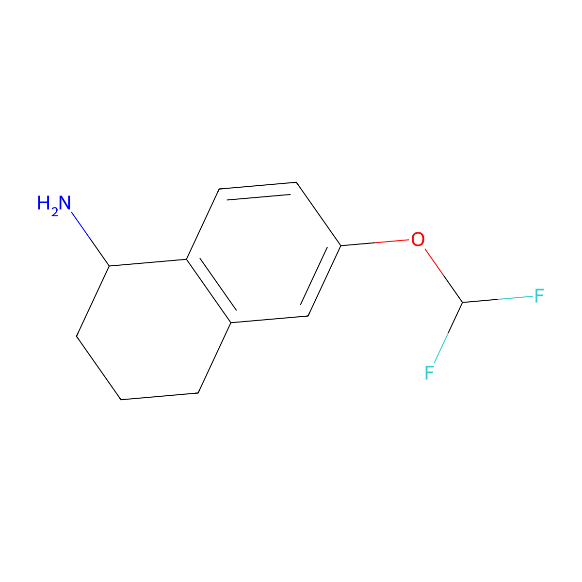 6-(Difluoromethoxy)-1,2,3,4-tetrahydronaphthalen-1-amine molecular structure, CAS 1221723-59-6