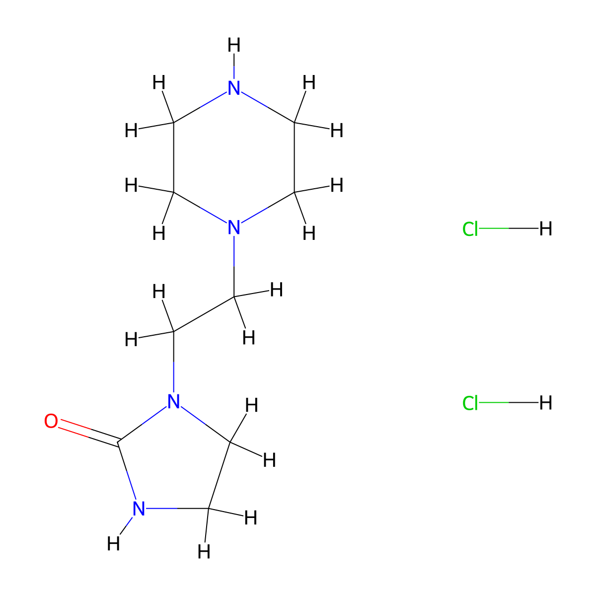 1-[2-(Piperazin-1-yl)ethyl]imidazolidin-2-one dihydrochloride molecular structure, CAS 1221723-72-3