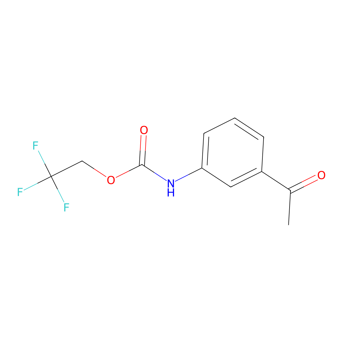 2,2,2-trifluoroethyl N-(3-acetylphenyl)carbamate molecular structure, CAS 1221723-74-5