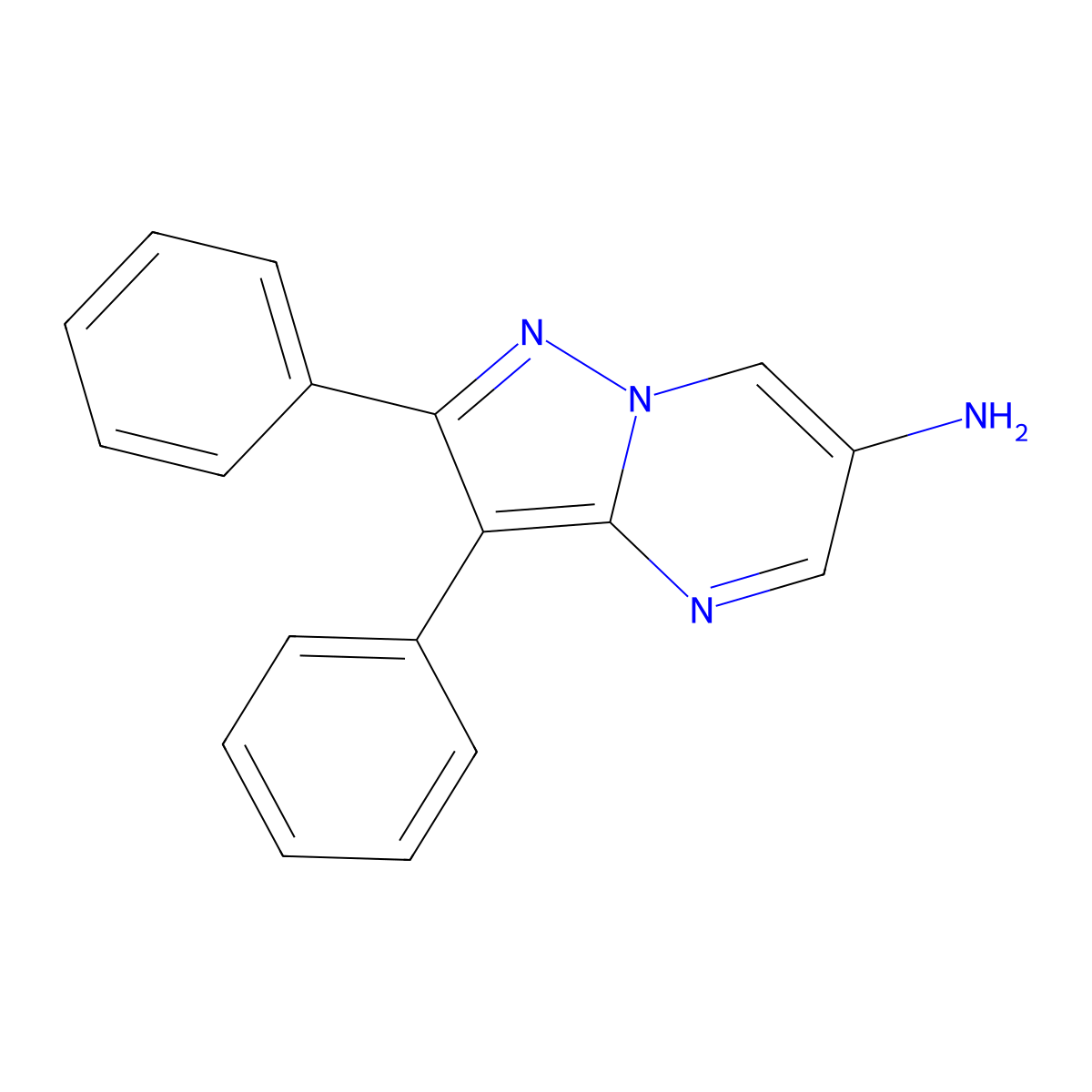 2,3-Diphenylpyrazolo[1,5-a]pyrimidin-6-amine molecular structure, CAS 1221723-75-6