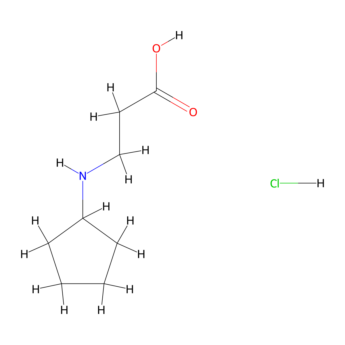 3-(Cyclopentylamino)propanoic acid hydrochloride molecular structure, CAS 1221723-82-5