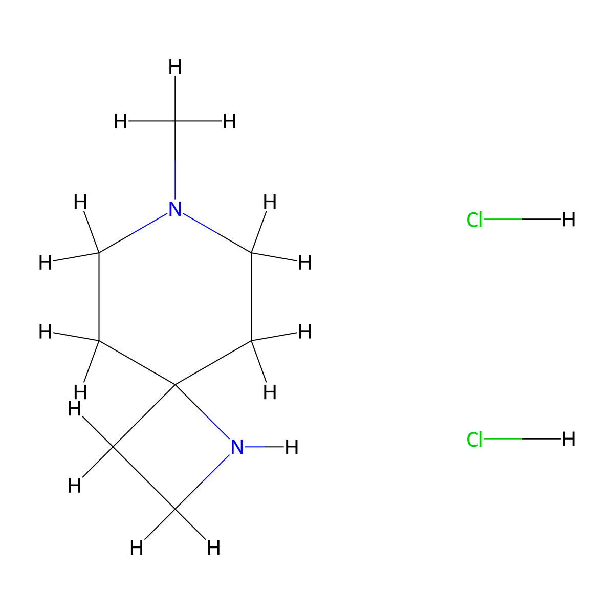 7-Methyl-1,7-diazaspiro(3.5)nonane dihydrochloride molecular structure, CAS 1221723-89-2