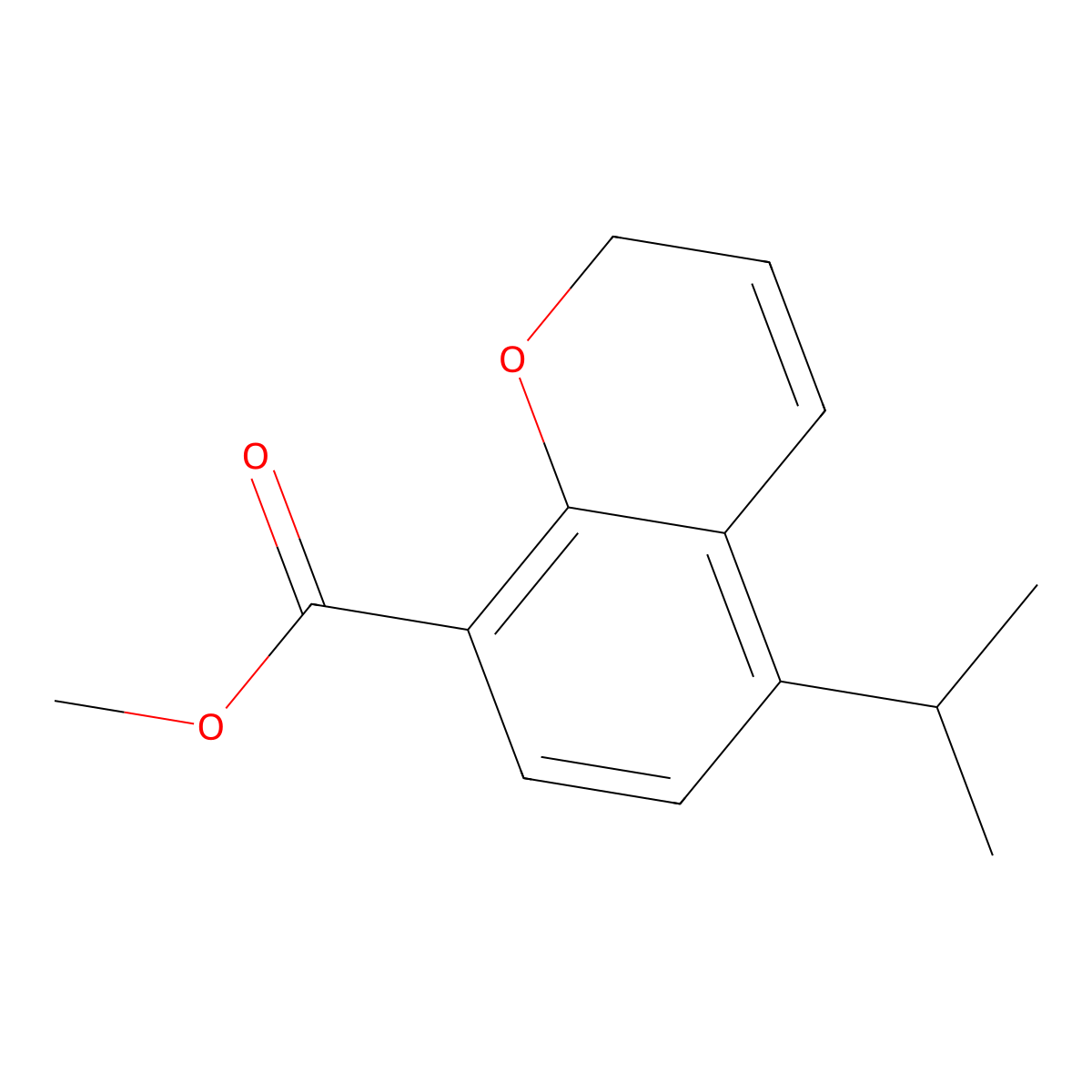 methyl 5-(propan-2-yl)-2H-chromene-8-carboxylate molecular structure, CAS 1221723-90-5