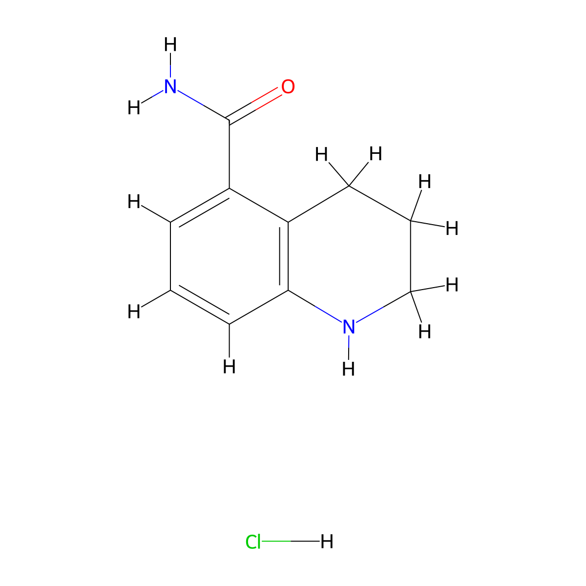 1,2,3,4-Tetrahydroquinoline-5-carboxamide hydrochloride molecular structure, CAS 1221723-92-7
