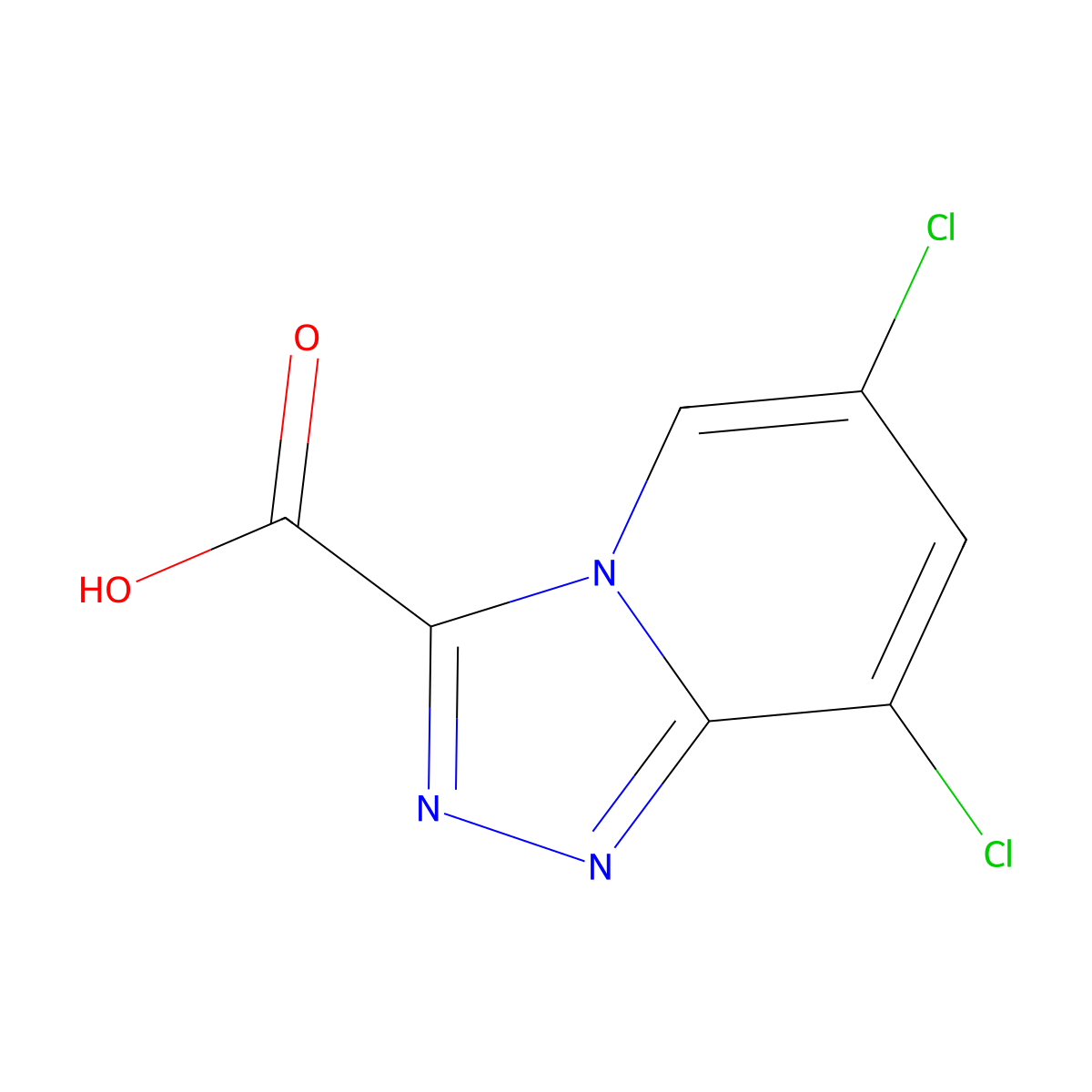6,8-Dichloro-[1,2,4]triazolo[4,3-a]pyridine-3-carboxylic acid molecular structure, CAS 1221723-95-0