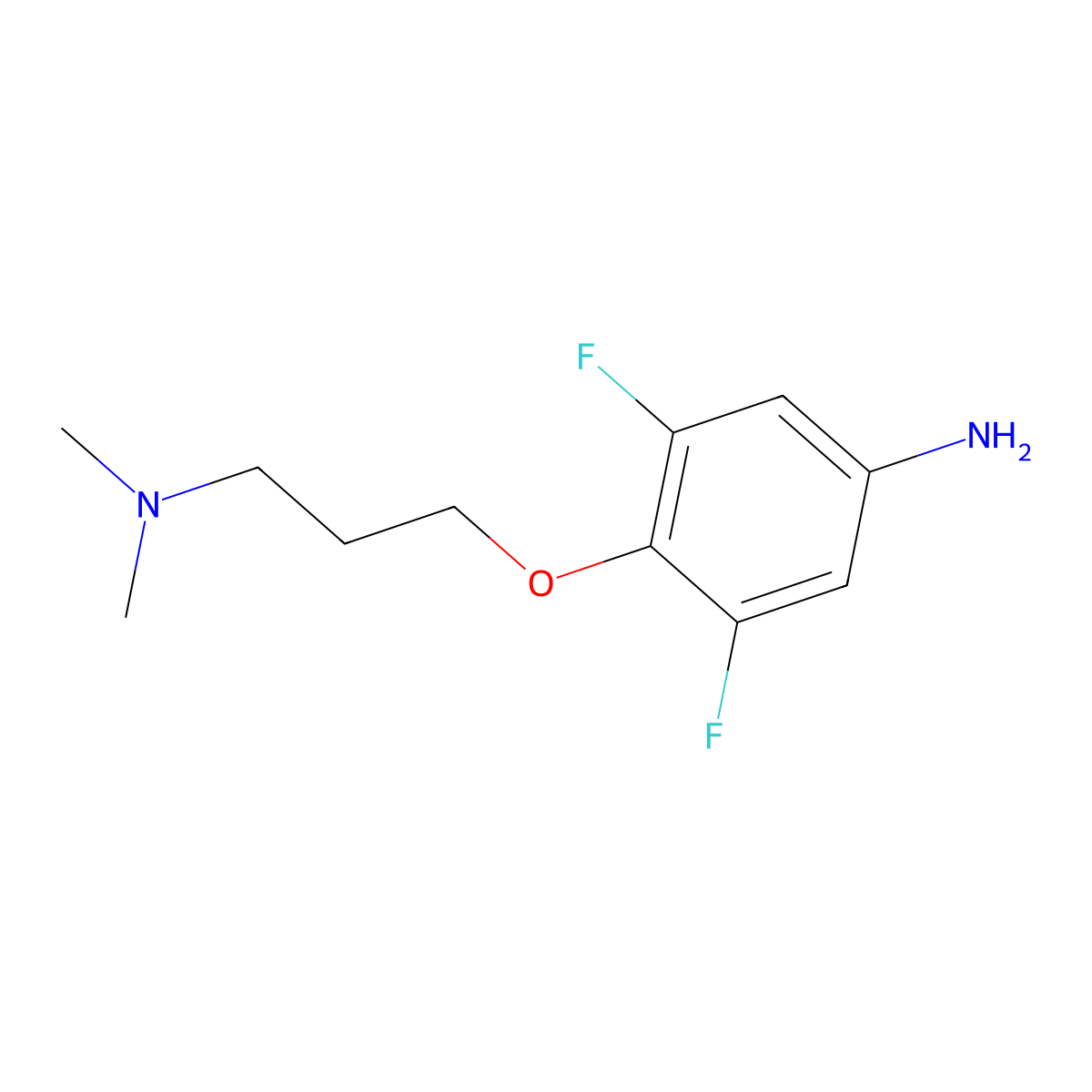 4-[3-(Dimethylamino)propoxy]-3,5-difluoroaniline molecular structure, CAS 1221723-98-3