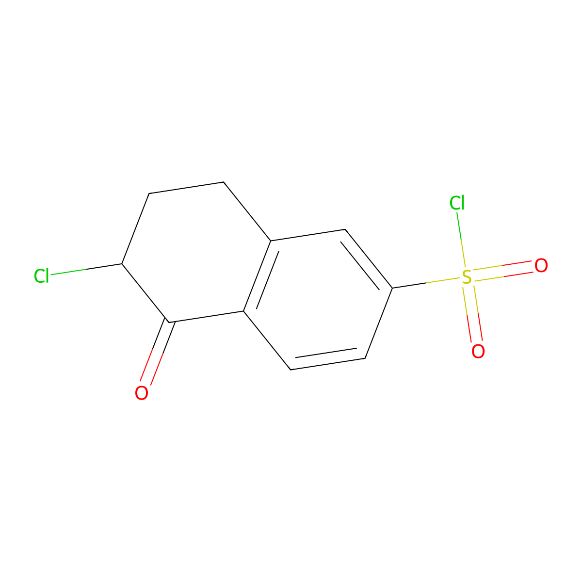 6-Chloro-5-oxo-5,6,7,8-tetrahydronaphthalene-2-sulfonyl chloride molecular structure, CAS 1221724-06-6