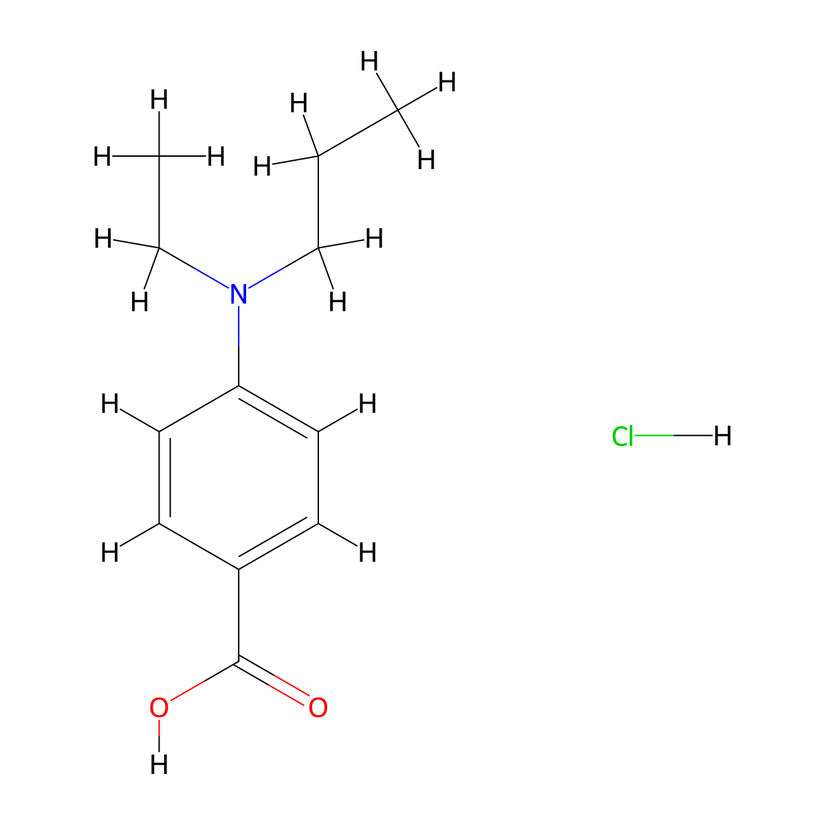4-[Ethyl(propyl)amino]benzoic acid hydrochloride molecular structure, CAS 1221724-08-8