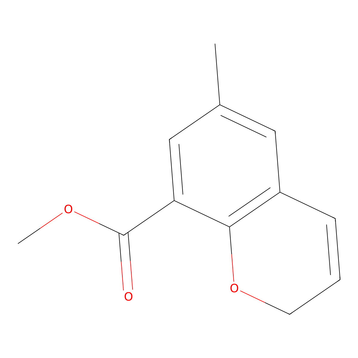 methyl 6-methyl-2H-chromene-8-carboxylate molecular structure, CAS 1221724-16-8