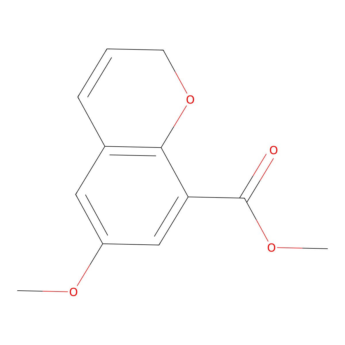 methyl 6-methoxy-2H-chromene-8-carboxylate molecular structure, CAS 1221724-24-8