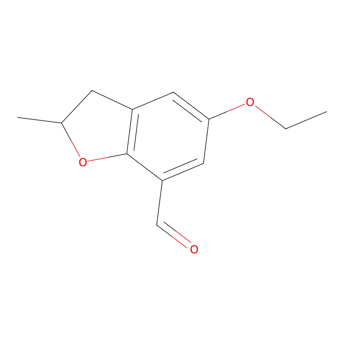 5-Ethoxy-2-methyl-2,3-dihydro-1-benzofuran-7-carbaldehyde molecular structure, CAS 1221724-31-7